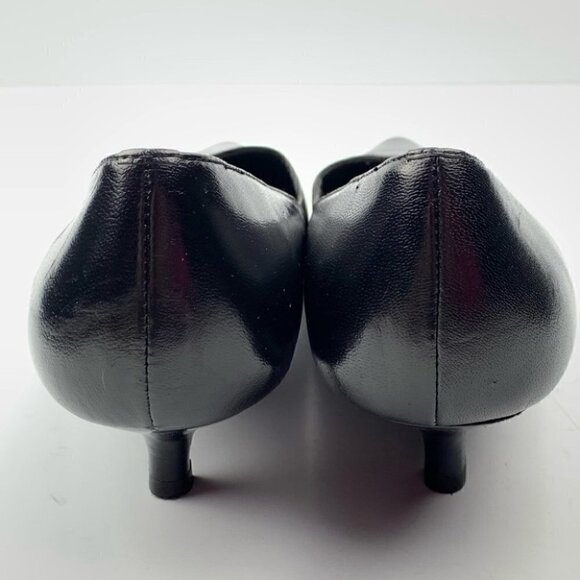 Liz Claiborne flex heels 6.5 Gertie black leather - Picture 3 of 12